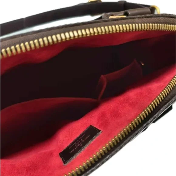 Authentic Louis Vuitton Brown Damier Ebene Shoulder Bag with Gold Hardware - Picture 2 of 3